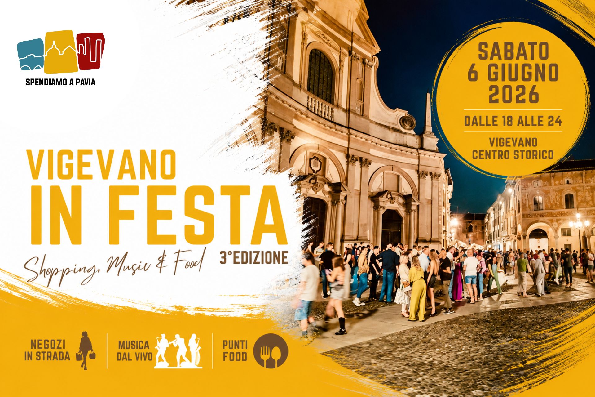 Vigevano in Festa 2026: il centro storico si accende tra shopping, musica e street food