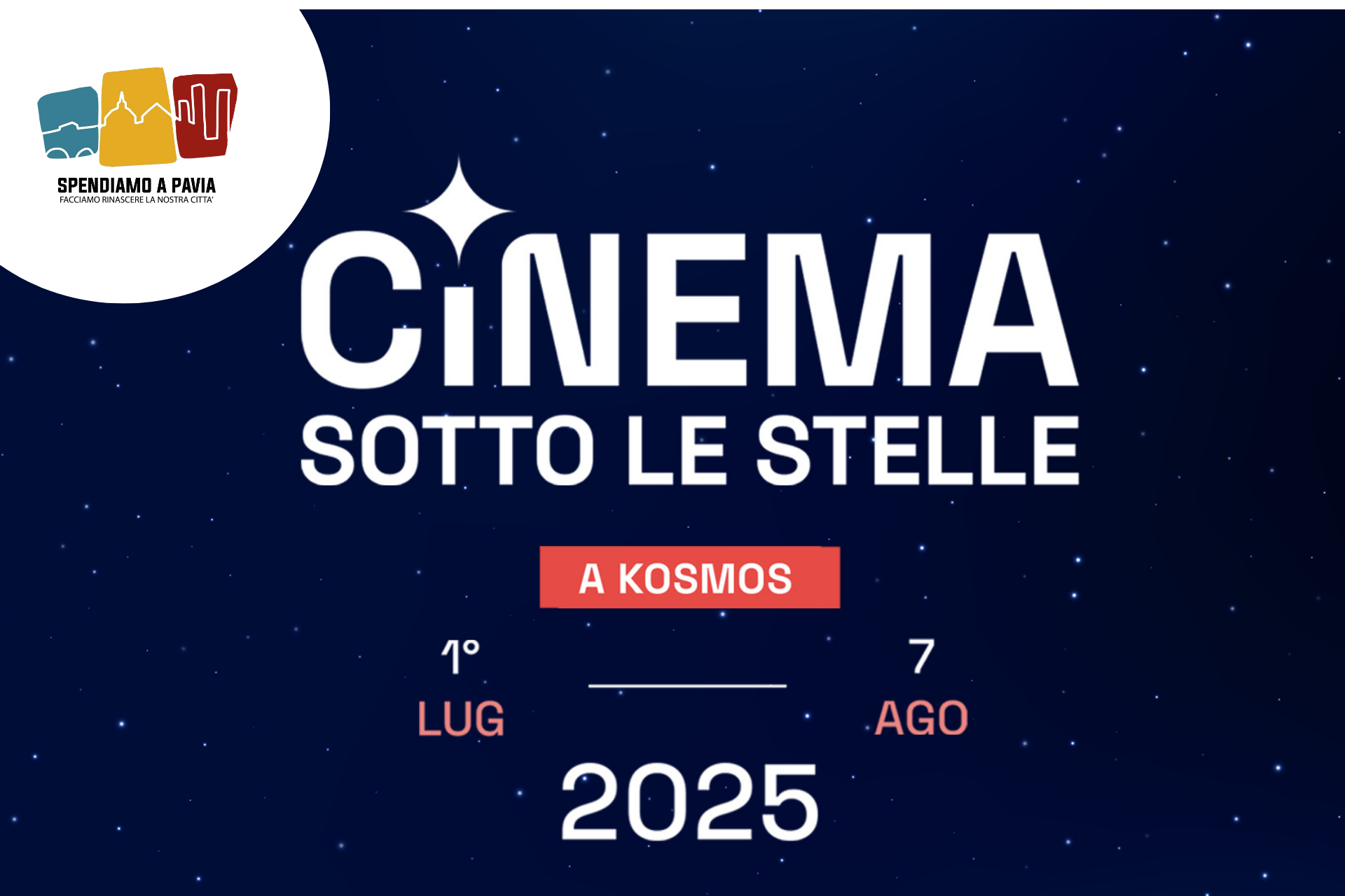 Cinema sotto le stelle 2025: 33 serate di grandi film nel cortile di Kosmos