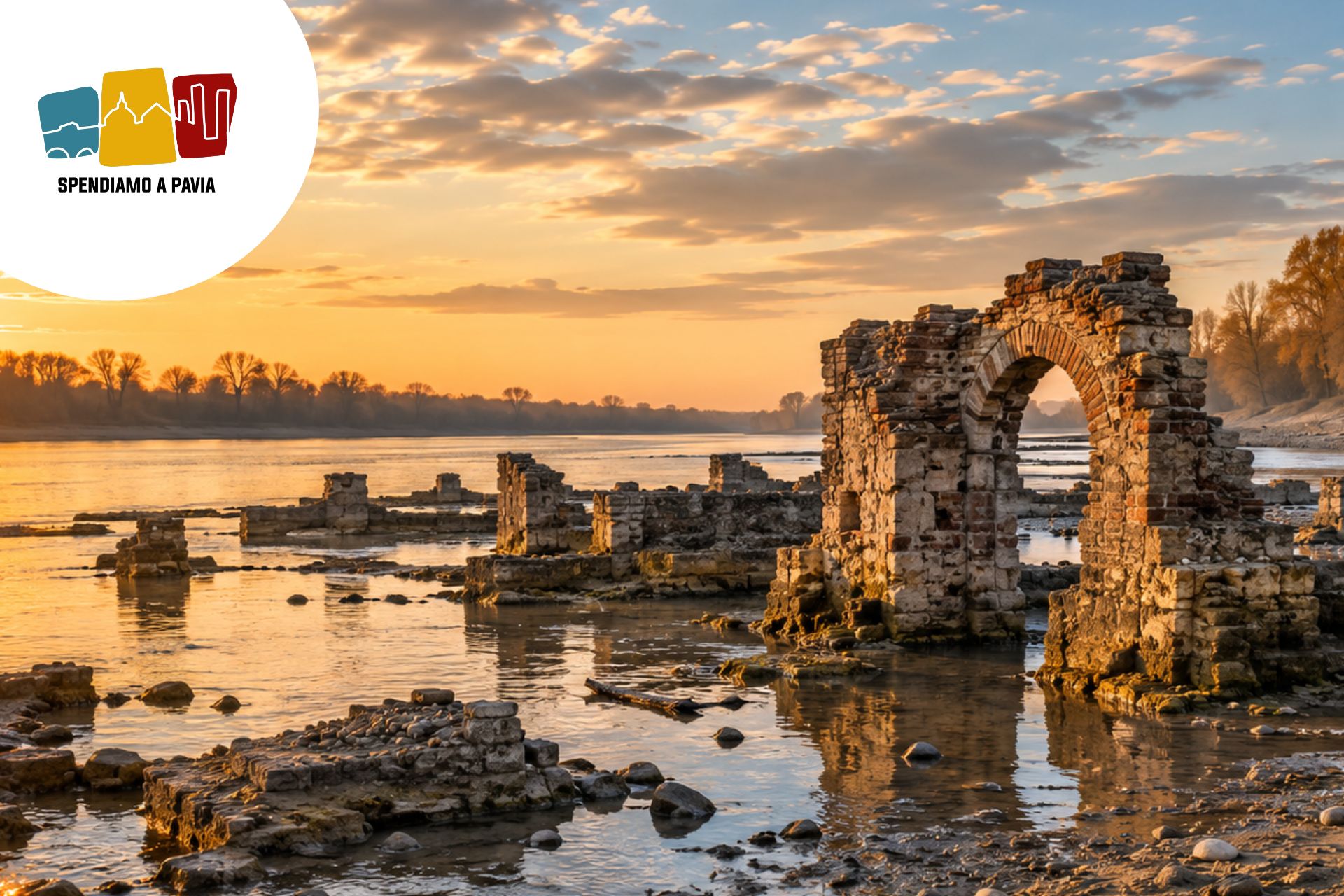Il borgo medievale riemerso dal Po: la siccità svela i resti dell'antico Borgofranco
