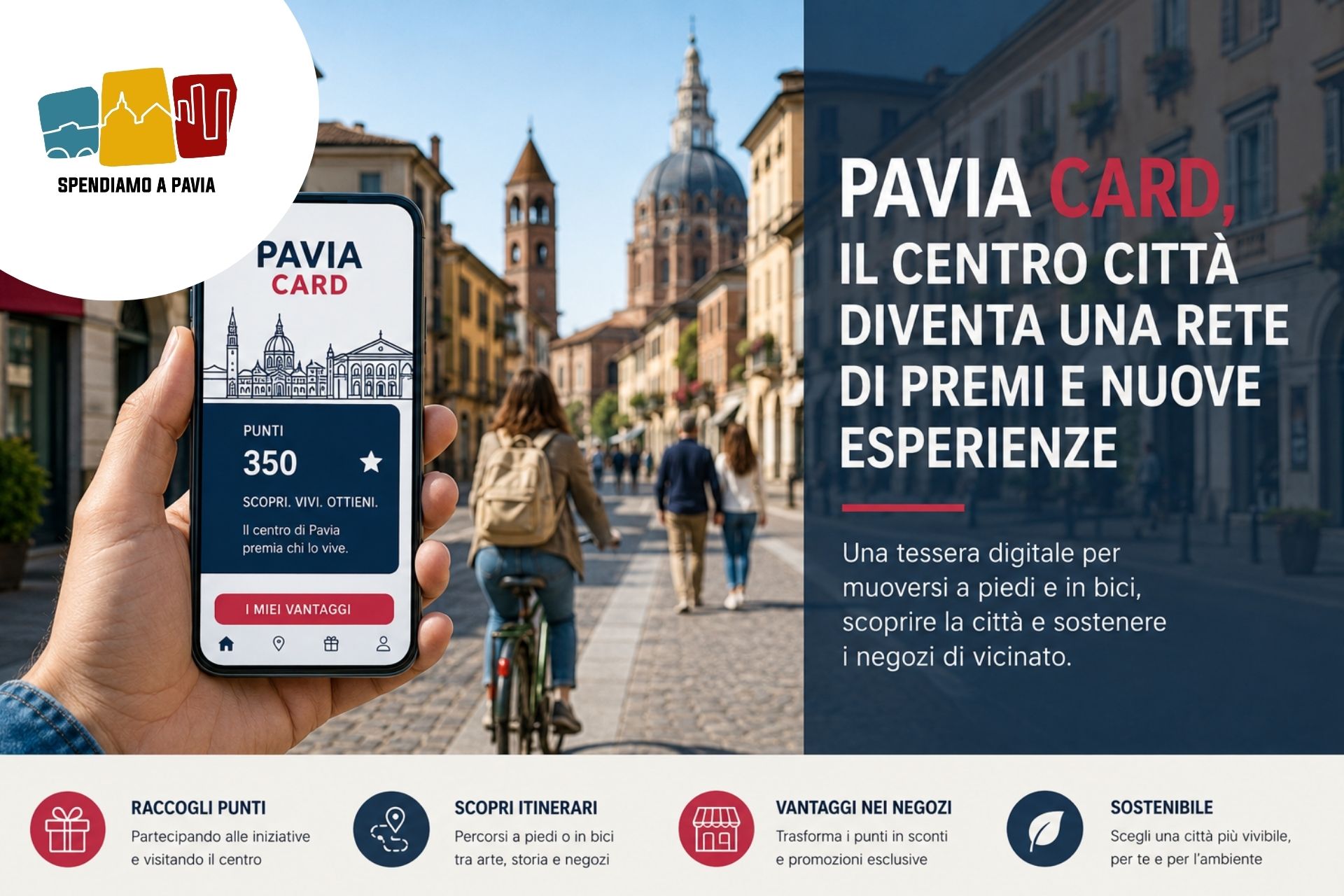 Pavia Card, il centro città diventa una rete di premi e nuove esperienze