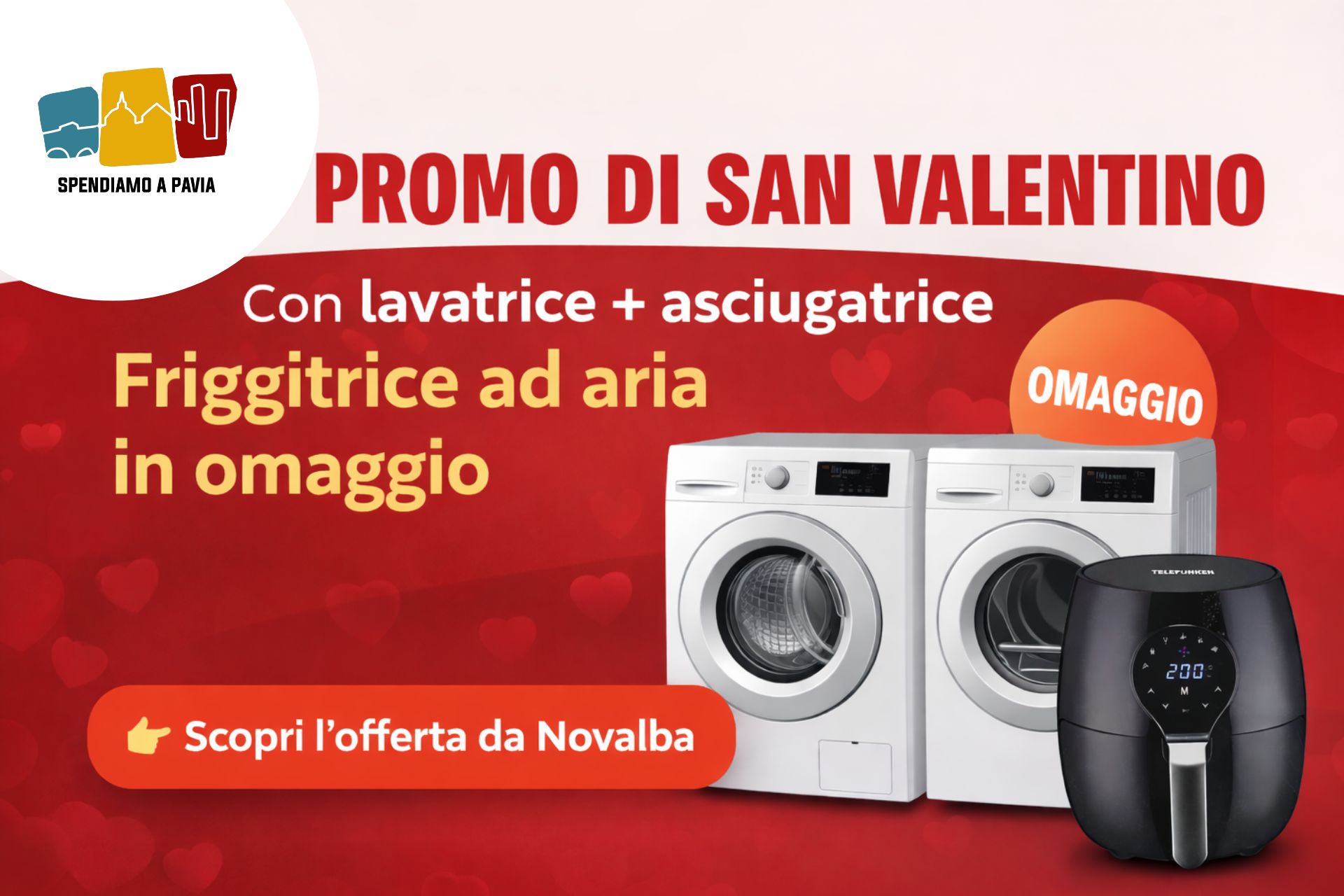 San Valentino, a Pavia l’amore passa anche dagli elettrodomestici: la promozione firmata Novalba