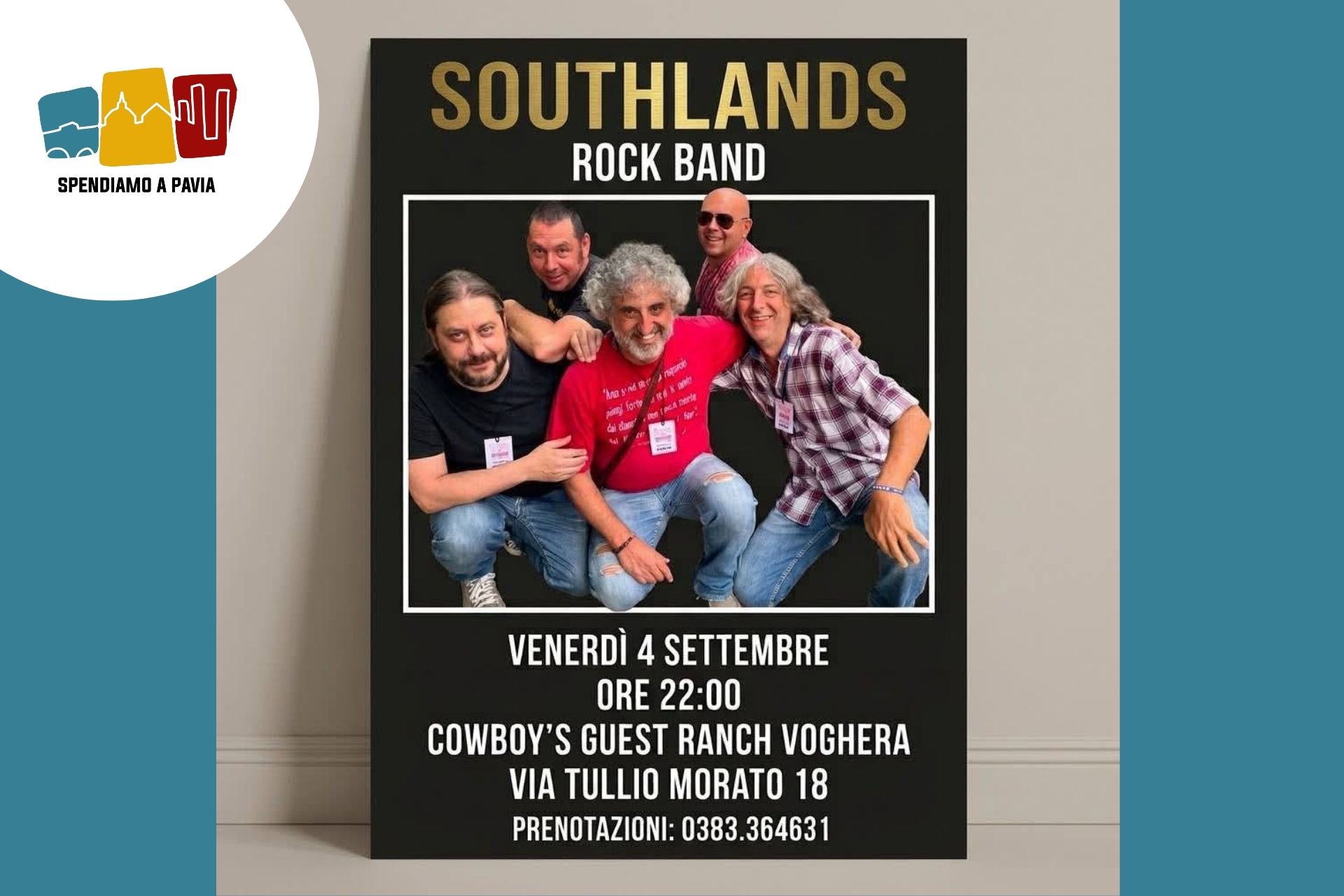 Southlands Rock Band in concerto a Voghera: musica live al Cowboy’s Guest Ranch