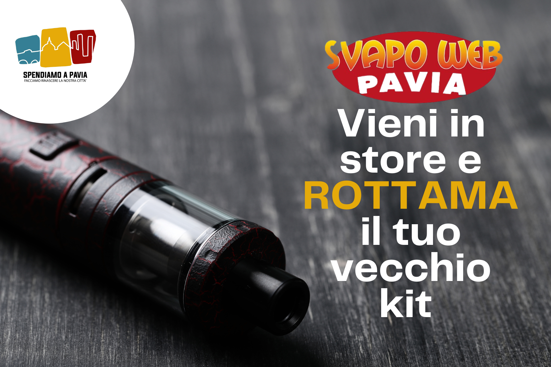 Svapo Web Pavia lancia l'iniziativa 'Rottama il tuo kit': sconti e smaltimento responsabile