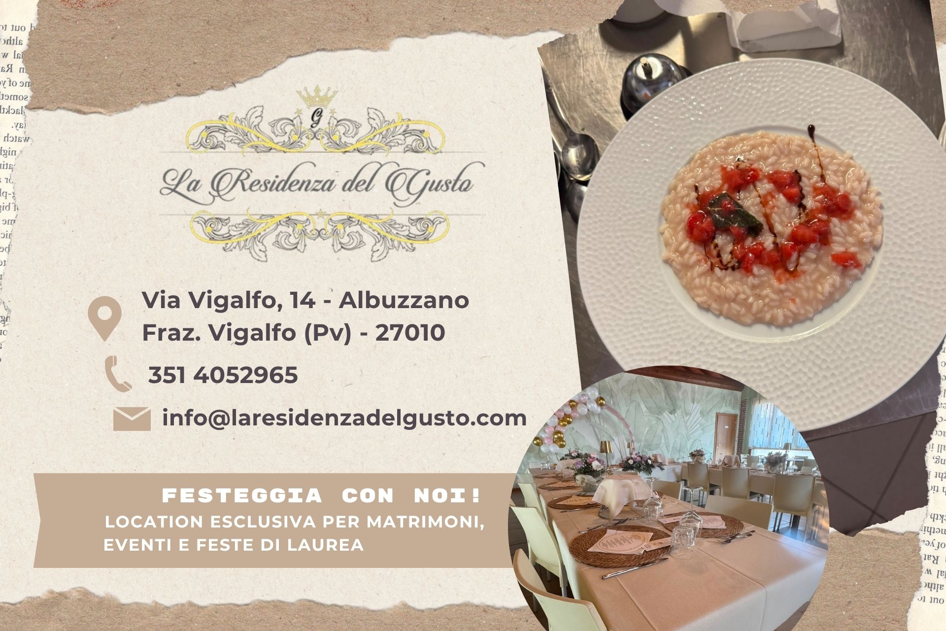 Residenza del Gusto - Trattoria con cucina tradizionale