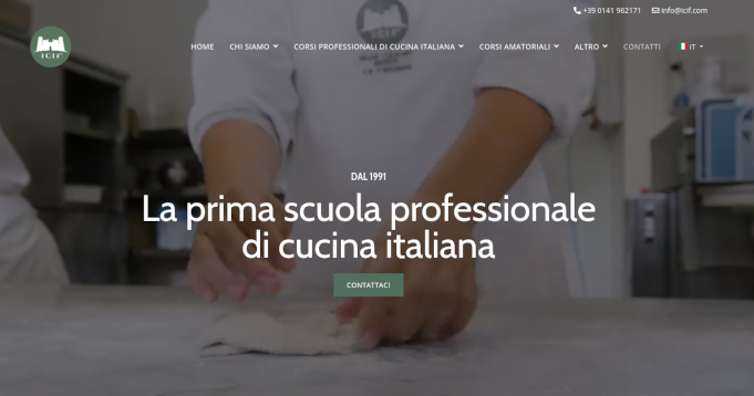 Dal 1991, ICIF formazione a 360 gradi internazionale sulla cucina regionale italiana, Tel. 39.0141.962171 - 962772