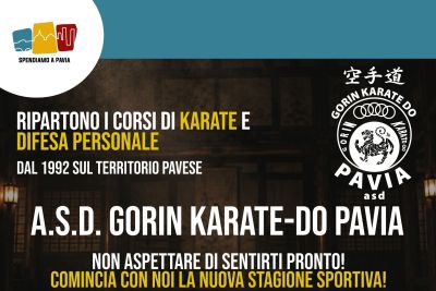 Ripartono i corsi di Karate e Difesa Personale della Gorin Karate-Do a Pavia e Vistarino