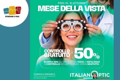Mese della Vista a Pavia: -50% sugli occhiali da vista da ItalianOptic