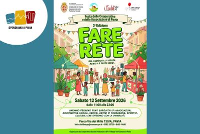 Fare Rete 2026 a Pavia: festa delle Cooperative e delle Associazioni