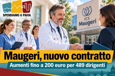 Maugeri, firmato il nuovo contratto aziendale: aumenti fino a 200 euro per 489 dirigenti