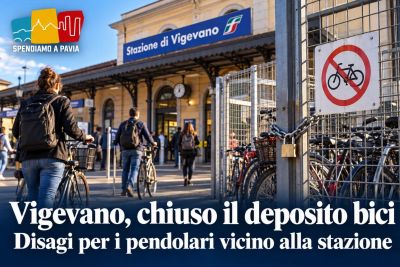 Vigevano, chiuso il deposito biciclette della stazione: pendolari costretti a cercare parcheggi alternativi