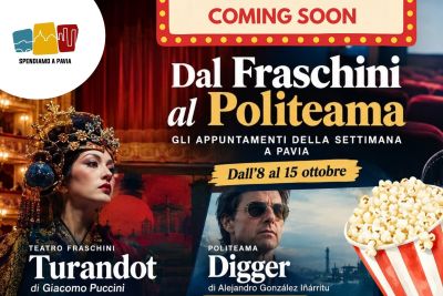 Dal Fraschini al Politeama: gli appuntamenti della settimana a Pavia, dall’8 al 15 ottobre