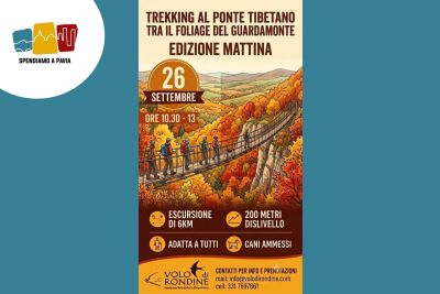 Ponte Tibetano dell’Oltrepò Pavese: sabato 26 settembre escursione tra i boschi del Guardamonte