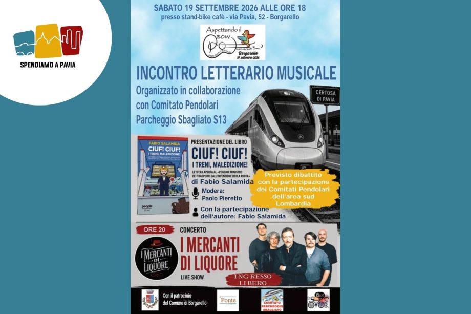 Borgarello, incontro letterario e musica: il 19 settembre appuntamento con “Aspettando il Bow”