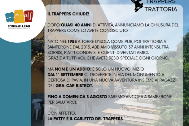 il-trappers-chiude-dopo-37-anni-una-nuova-avventura-inizia-a-certosa-di-pavia